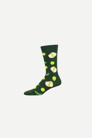 SockSmith Mens Sock, Pickleball, Green 10-13