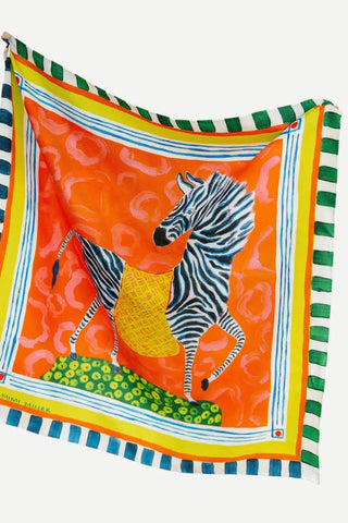 Mimi Miller Zebra Silk Scarf