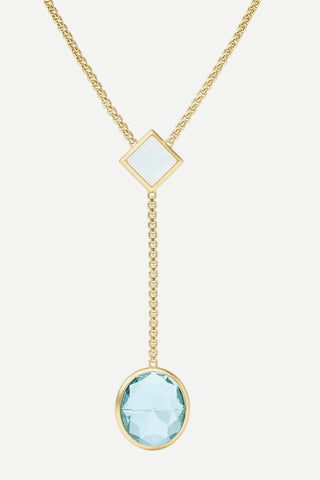 Julie Vos Jolie Lariat Necklace, Aquamarine Blue JULIE VOS