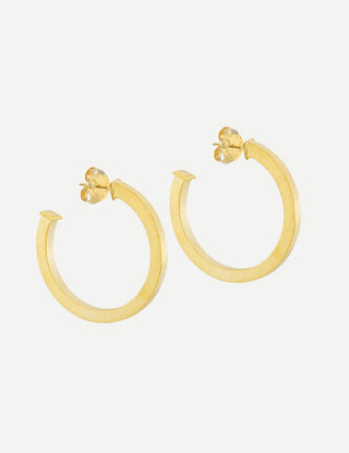 Sheila Fajl Elise Hoops, Brushed 18K Gold Plated
