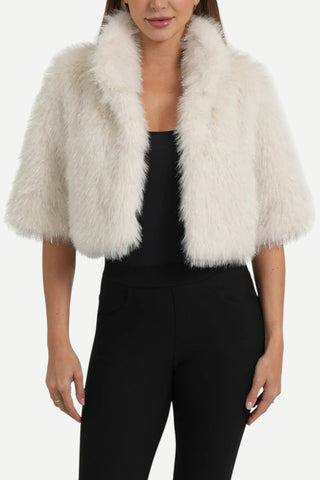 Love Token Metallic Shrug, Silver