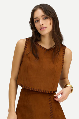 Allison Whipstitch Everly Tank, Chestnut