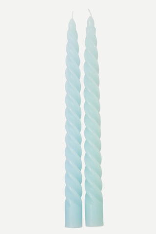 Two's company, Spiral Candles(2), Light Blue