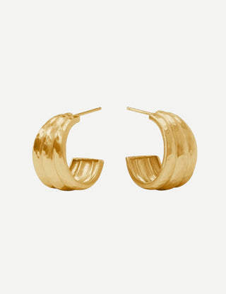 Julie Vos Medium Cirque Hoop, Gold