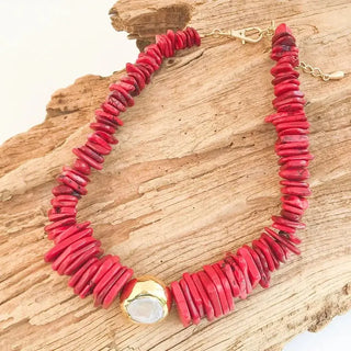 Virtue Jewelry Design The Sariah Necklace, Red / Circle