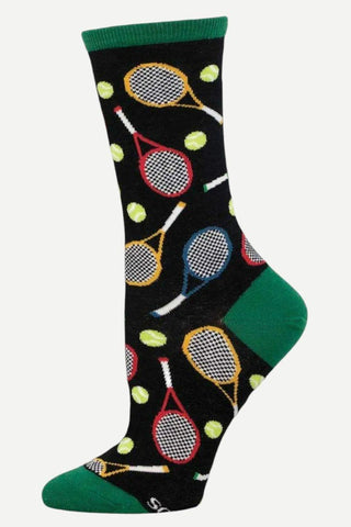 SockSmith Time For Tennis Womens Socks, Black