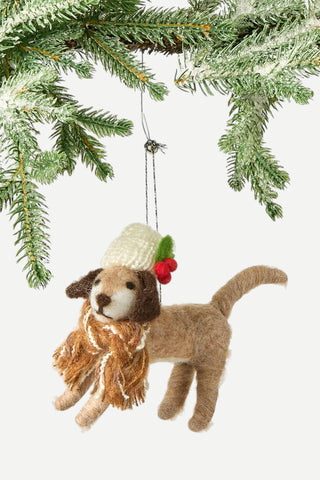 Twos Company, Deck The Paws Dog Christmas Ornament, Scarf
