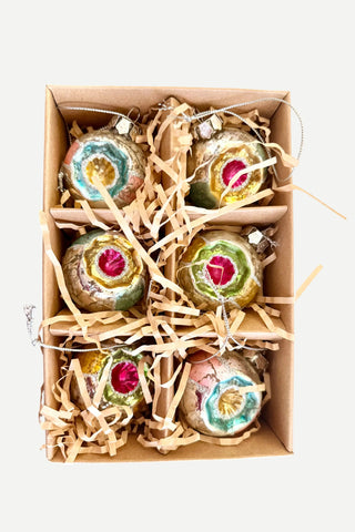 Park Hill Collection Mini Retro Reflector Ornaments, Box Set of 6
