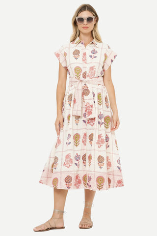 Oliphant Belted Shirt Dress, Toamina Cream