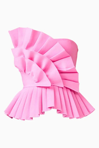 Elliatt Orelia Pleated Top, Candy Pink