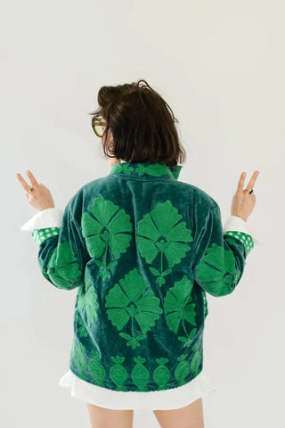Eleanor James Brand SGT Pepper Crew Shirt Jacket, Green