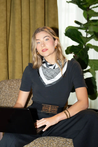 Emily Mccarthy Elle Top, Black Stretch Cotton