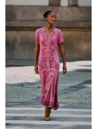 Farm Rio Richilieu Maxi Dress, Pink