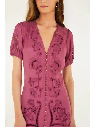 Farm Rio Richilieu Maxi Dress, Pink