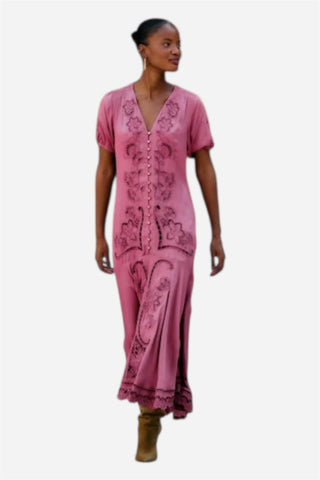 Farm Rio Richilieu Maxi Dress, Pink