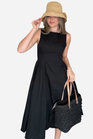 THML Sleeveless Midi Dress, Black THML