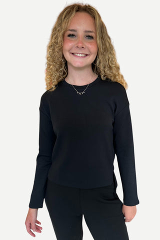 Spanx AirEssentials LS Side Slit Top, Very Black