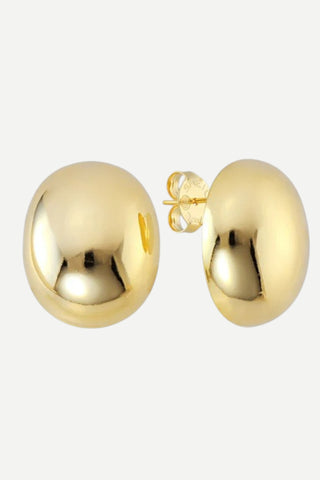 Sheila Fajl Coco Studs, Shiny 18K Gold Plated
