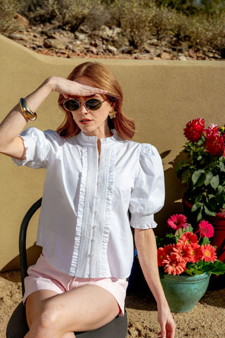 Love the Label Zinny Top, Bright White LOVE THE LABEL