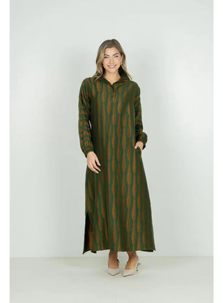 Emily McCarthy Long-Sleeve Poppy Maxi Dress, Tuscan Villa Linen