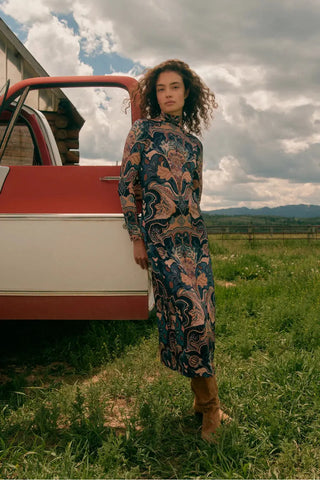 Marie Oliver Paxton Dress, Saddle