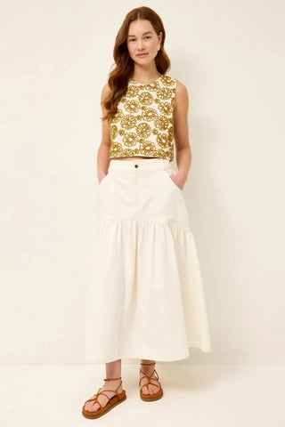 Marie Oliver Sophie Midi Skirt, Whitewash MARIE OLIVER