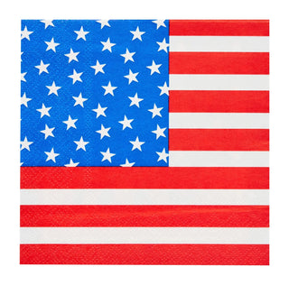 Sophistiplate Cocktail Napkins, 5", 3-Ply, 26/pk, Party in the USA