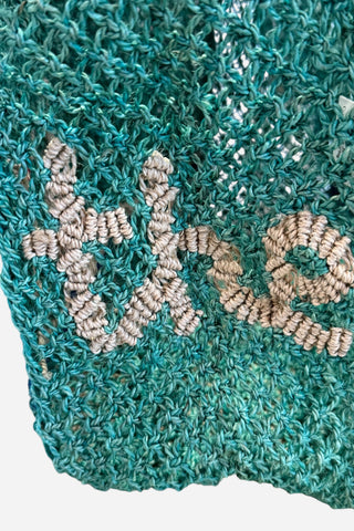 The Jacksons Bevan By The Sea Jute Handbag, Aqua