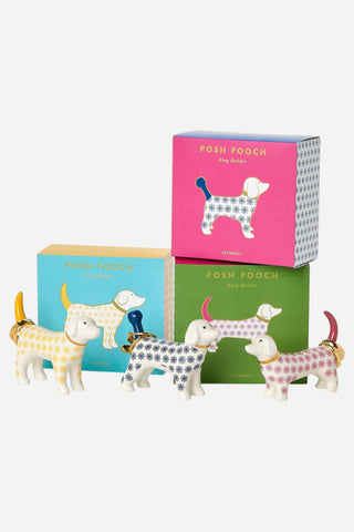 Two's Company Ceramic Dog Ring Holder
