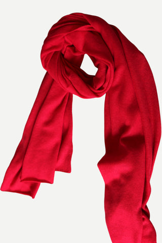 In Cashmere 100% Cashmere Shawl Wrap, Ruby