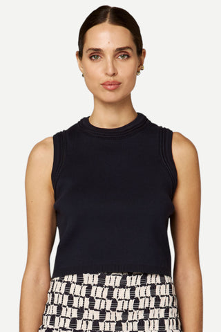 Cleobella Jade Sleeveless Top, Midnight Blue