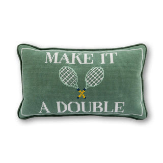 Furbish Make It A Double, Needlepoint Pillow