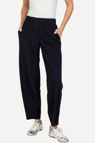 Elliott Lauren Prime Time Elastic Waist Pull On Straight Leg Pant, Black
