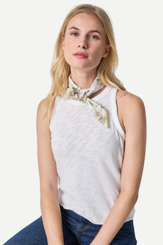 Lilla P Wide Binding Tank Top, White LILLA P