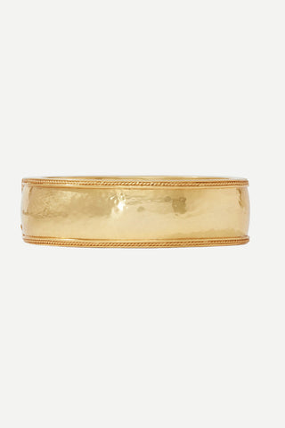 Julie Vos Cannes Statement Hinge Bangle Bracelet, Gold