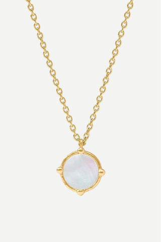 Julie Vos Honeybee Solitaire Necklace, Mother of Pearl