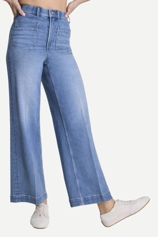 Spanx Spanxshape™ Authentic 360 Easy Flare Jeans With Patch Pockets, Elysian SPANX