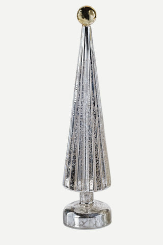 Zodax LED Tree w/ Globe Finial- Silver & Gold 16.5"