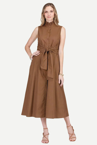 Jade Back Wrap Maxi Dress, Brown