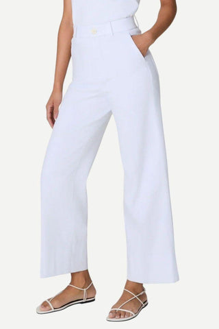 Spanx Stretch Twill Crop Wide Leg 2.0 Pant, Classic White