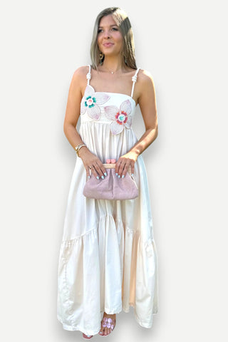 Simona Franciscano Maxi Dress, White Simona