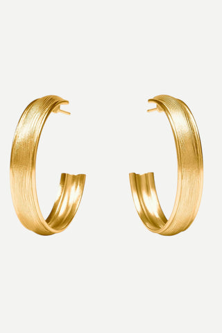 Julie Vos Cobblestone Large Hoop, Gold