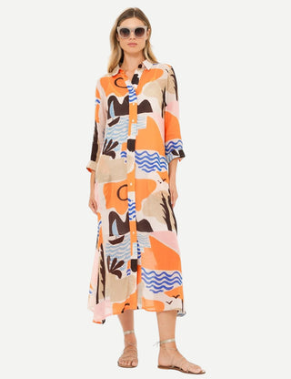 Oliphant Shirt Dress Midi, Riviera