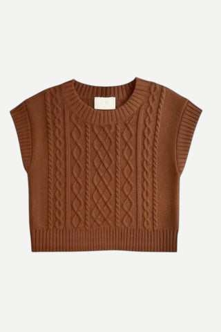 Cleobella Gigi Sweater Vest, Cocoa