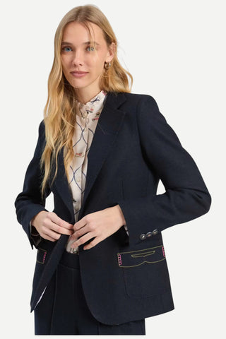 Vilagallo Navy Blazer, Azul Mar