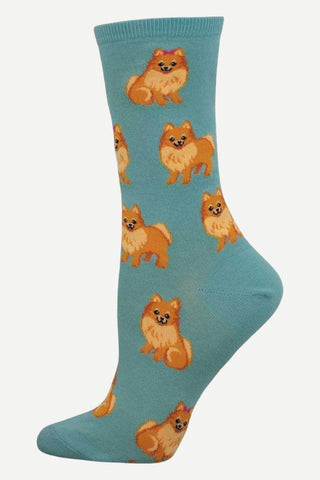 SockSmith Perfect Pomeranian Womens Socks, Blue