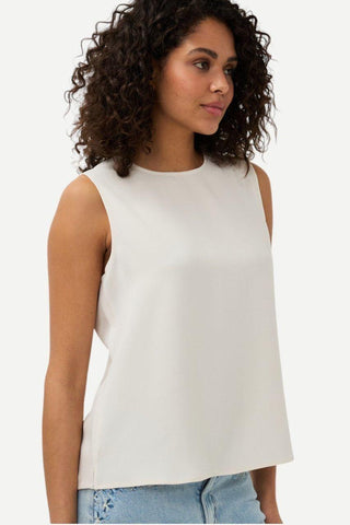 Esqualo Sleeveless Blouse, Light Stone