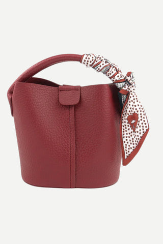 BC Bags Bucket Handbag, Red