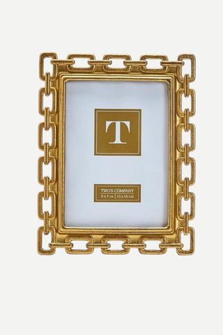 Two's Company Gold Chain Frame, 5x7