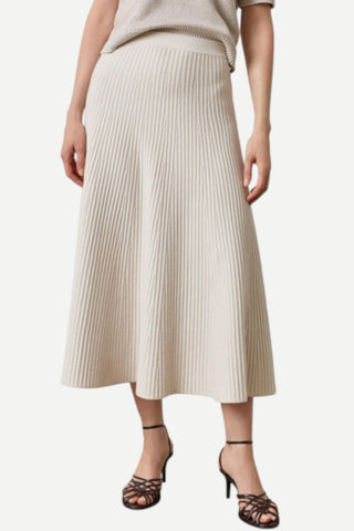 Lilla P Flared Knit Skirt, Mist